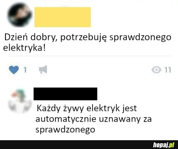 
    Sprawdzony elektryk