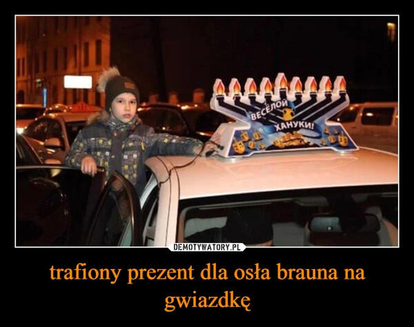 
    trafiony prezent dla osła brauna na gwiazdkę