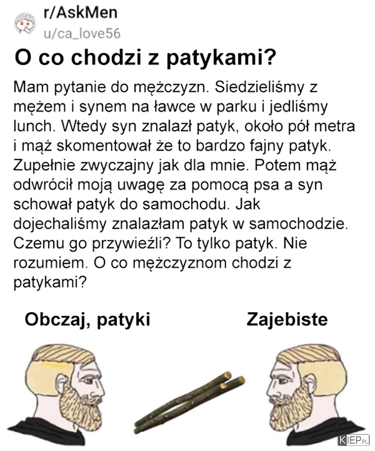 
    Patyki są super