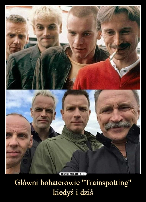 
    Główni bohaterowie "Trainspotting" kiedyś i dziś