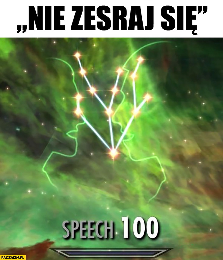 
    Nie zesraj się speech 100