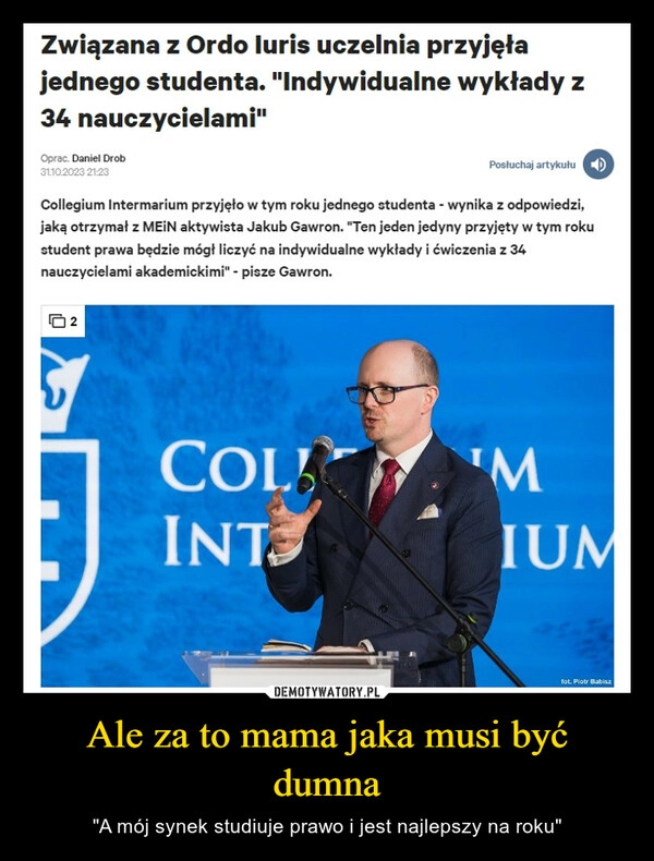 
    Ale za to mama jaka musi być dumna