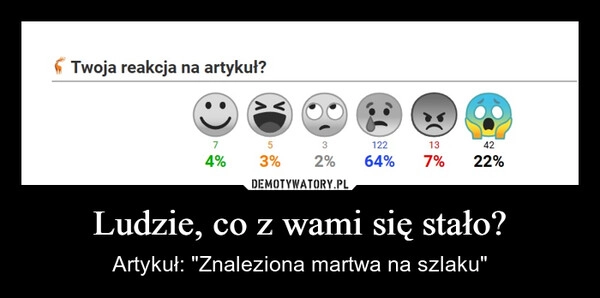 
    Ludzie, co z wami się stało?