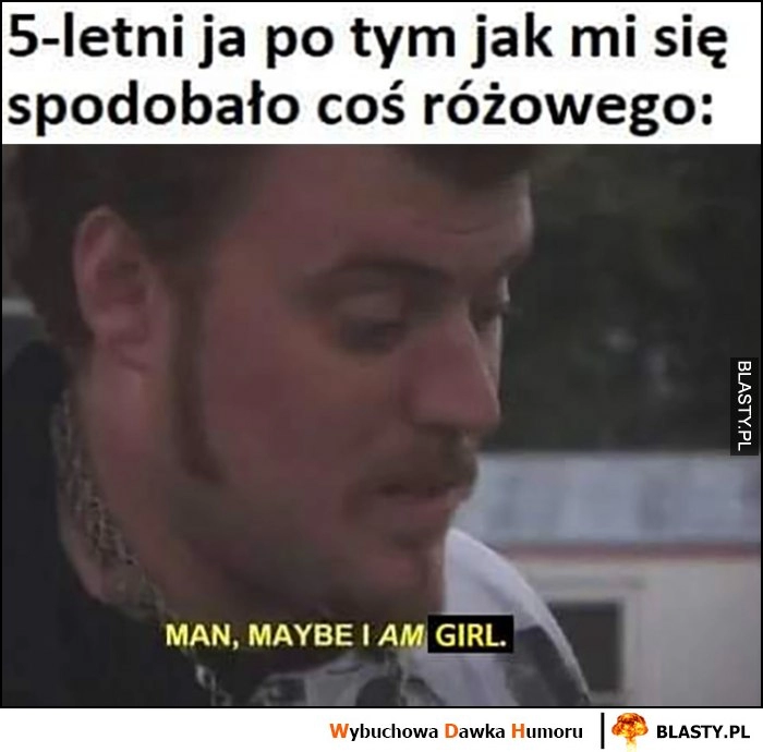 
    5-letni ja po tym jak spodobało mi się coś różowego Ricky Trailer Park Boys: man, maybe I am girl