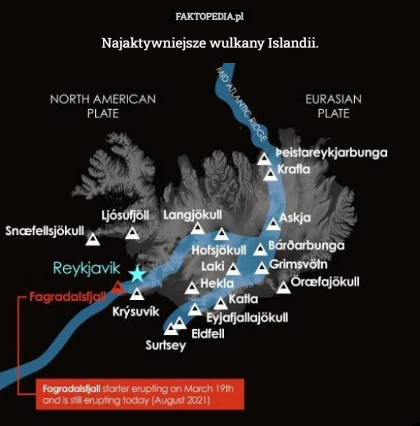 
    Najaktywniejsze wulkany Islandii.