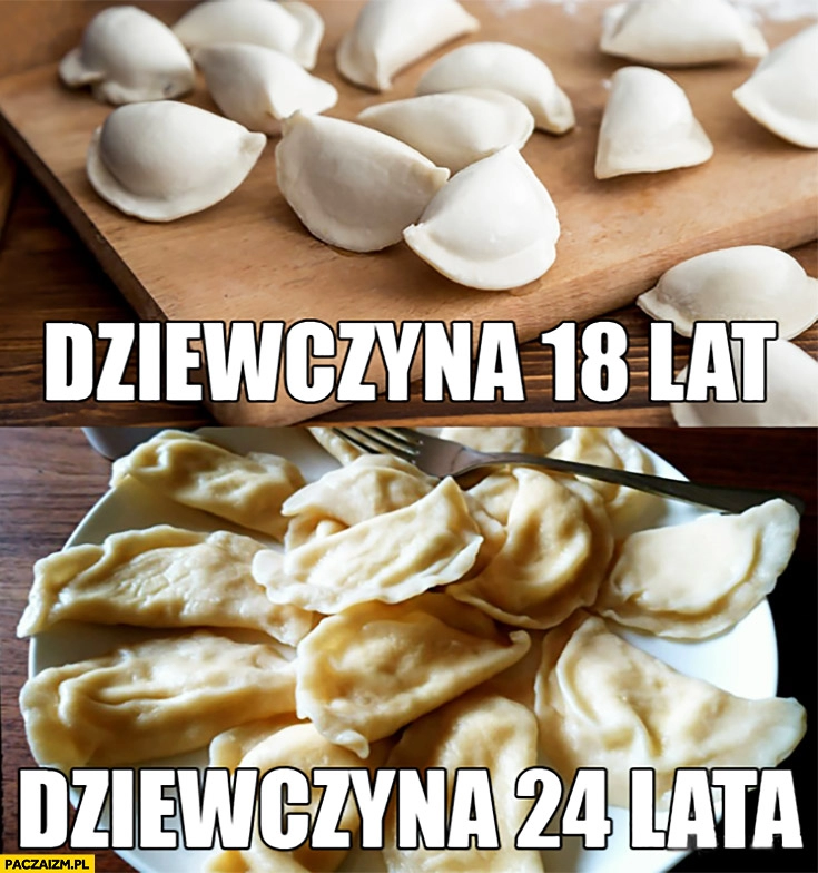 
    Dziewczyna 18 lat, dziewczyna 24 lata pierogi