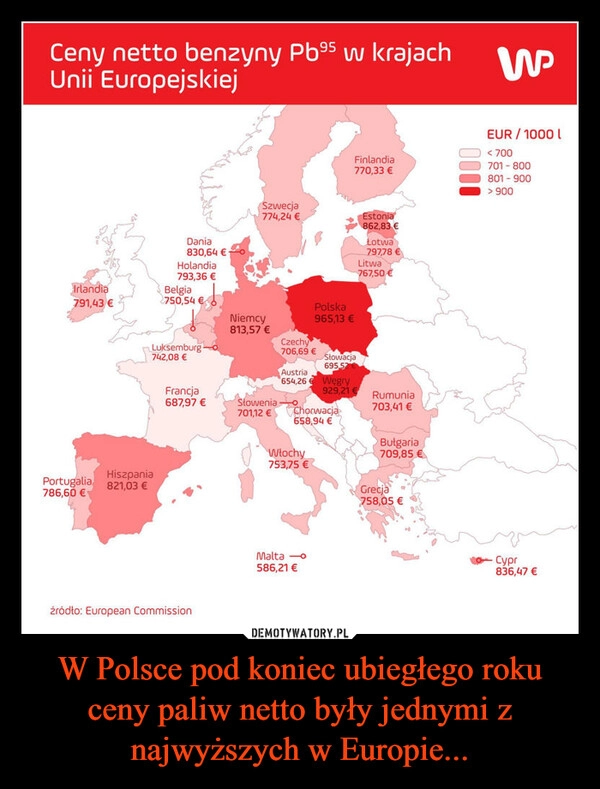 
    W Polsce pod koniec ubiegłego roku ceny paliw netto były jednymi z najwyższych w Europie... 