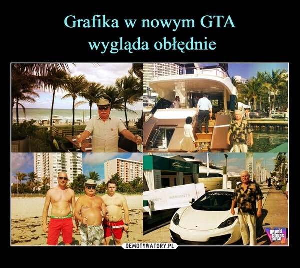 
    Grafika w nowym GTA
 wygląda obłędnie