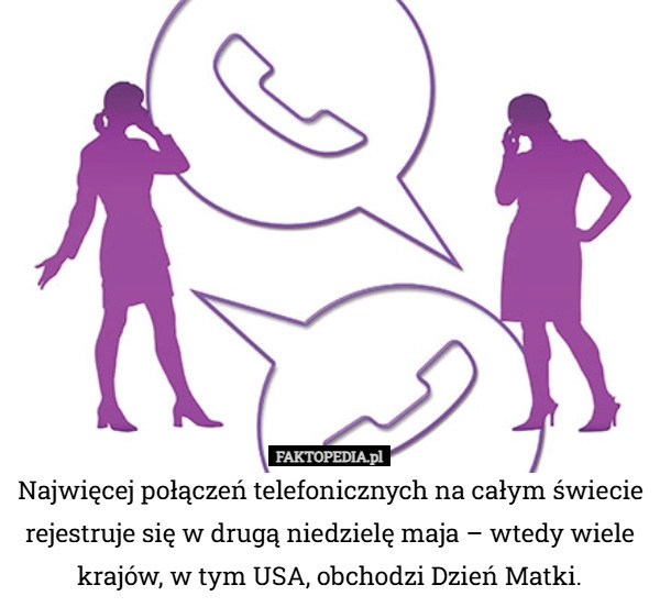 
    Najwięcej połączeń telefonicznych na całym świecie rejestruje się w drugą...