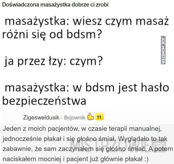 
    Doświadczona masażystka dobrze ci zrobi