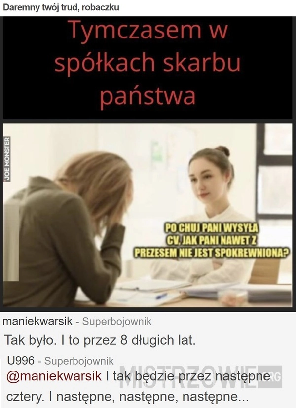 
    Daremny twój trud, robaczku