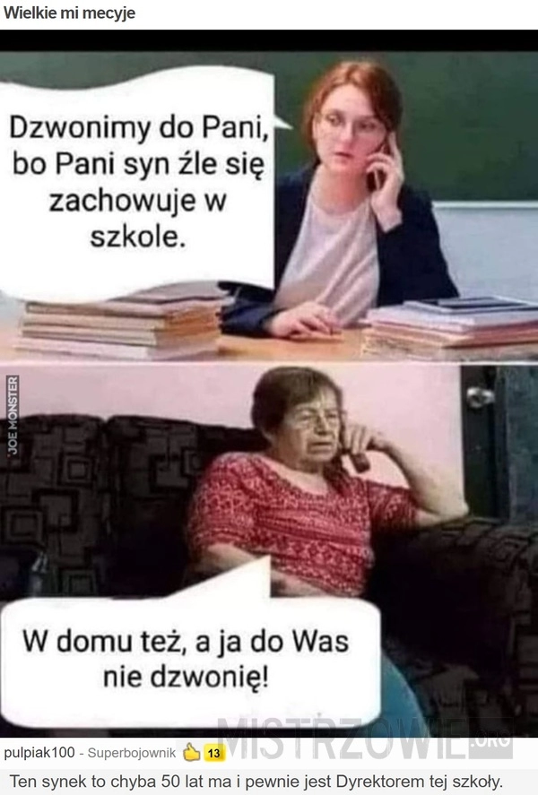 
    Wielkie mi mecyje