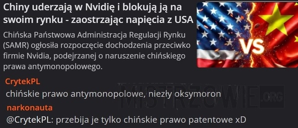 
    Chiny uderzają w Nvidię