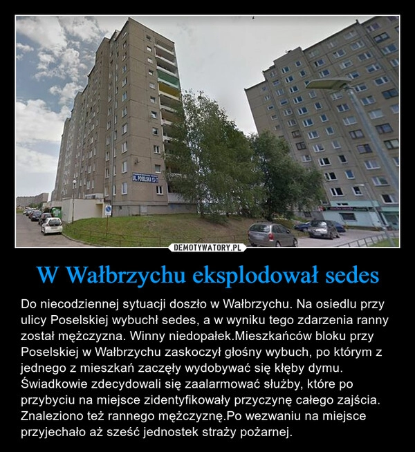 
    W Wałbrzychu eksplodował sedes