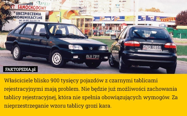 
    Właściciele blisko 900 tysięcy pojazdów z czarnymi tablicami rejestracyjnymi