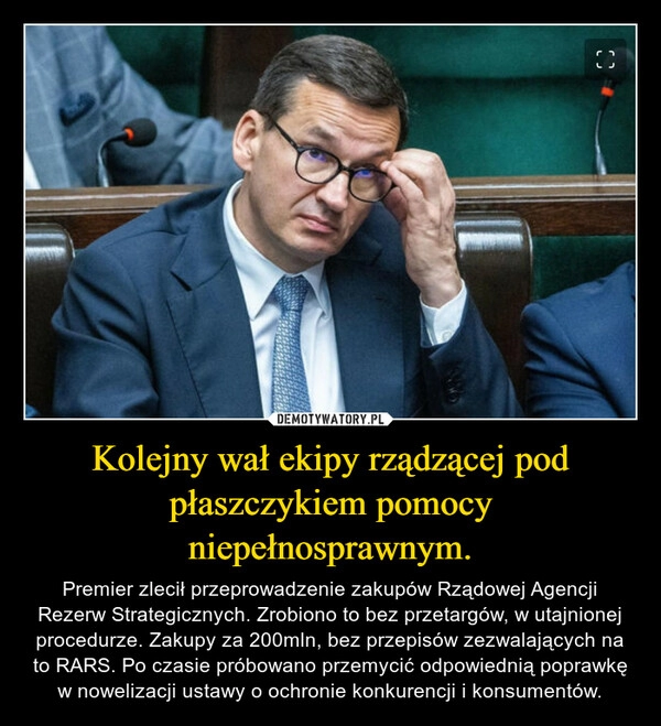 
    Kolejny wał ekipy rządzącej pod płaszczykiem pomocy niepełnosprawnym.