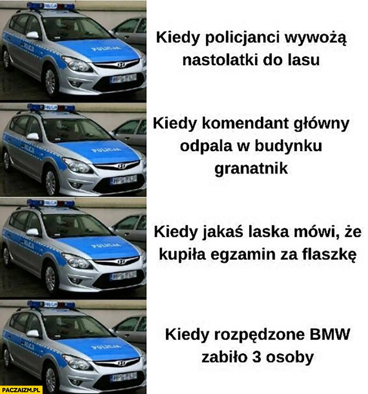 
    Policja reakcja kiedy policjanci wywożą nastolatki do lasu, Szymczyk odpala granatnik, laska kupi egzamin za flaszkę, Majtczak zabił 3 osoby