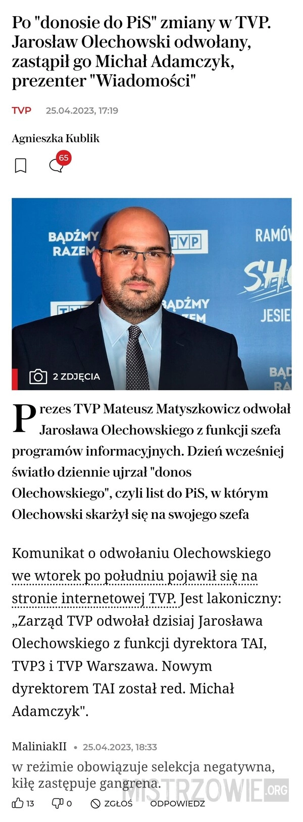 
    Zmiany w TVP