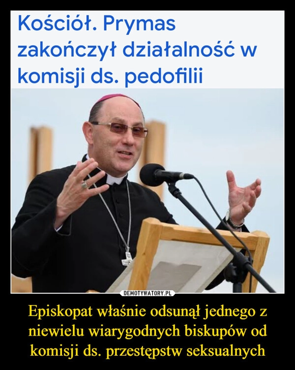 
    Episkopat właśnie odsunął jednego z niewielu wiarygodnych biskupów od komisji ds. przestępstw seksualnych