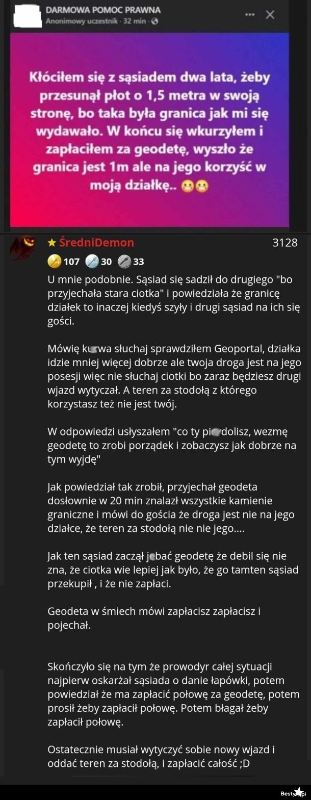 
    Kłótnia z sąsiadem o granicę działki 