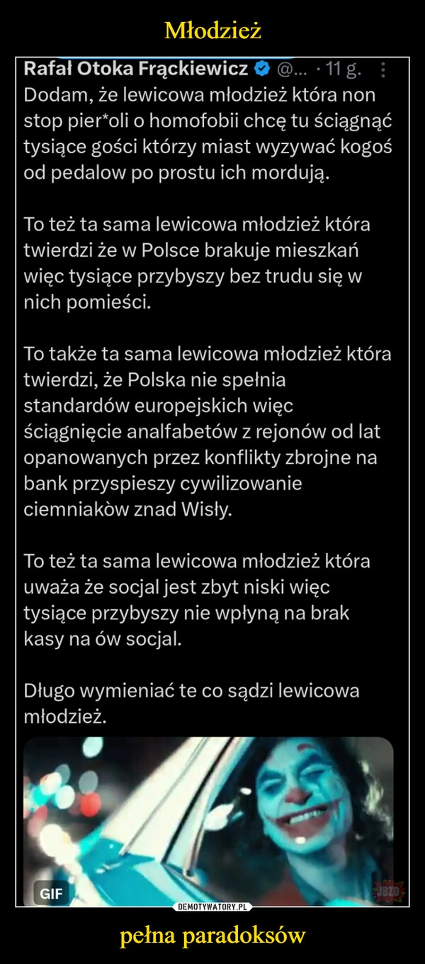 
    Młodzież pełna paradoksów