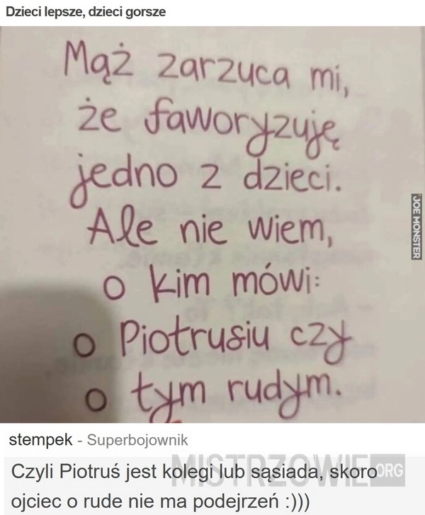 
    Dzieci lepsze, dzieci gorsze