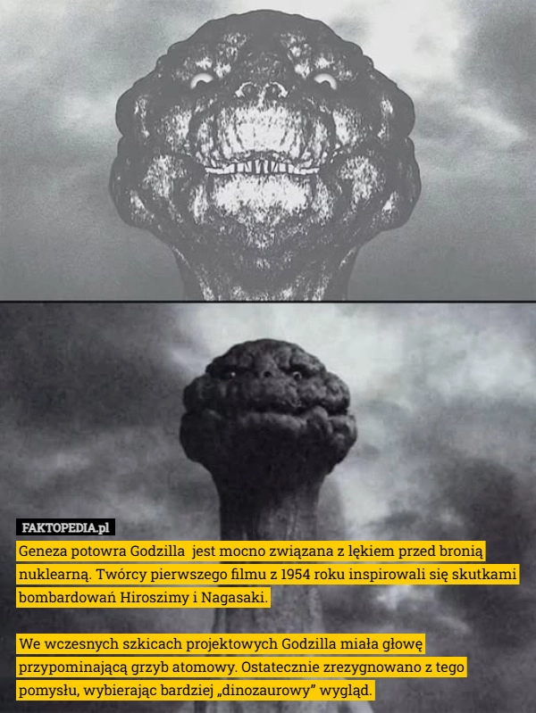 Geneza potowra Godzilla  jest mocno związana z lękiem przed bronią nuklearną.