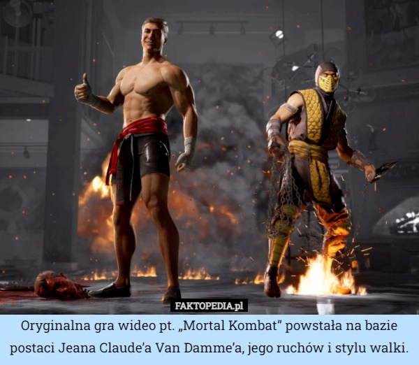 
    Oryginalna gra wideo pt. „Mortal Kombat” powstała na bazie postaci Jeana