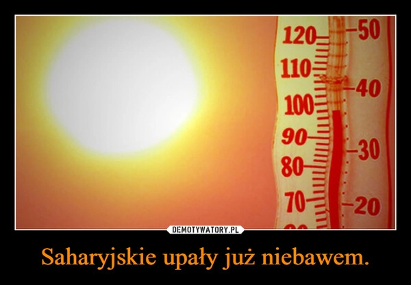 
    Saharyjskie upały już niebawem.