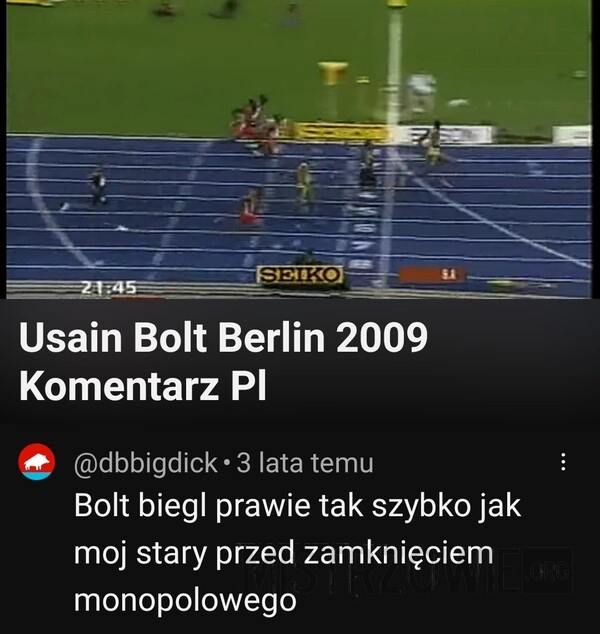 
    Rekord świata na 100 m