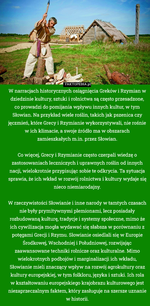 
    Słowianie: Niezauważeni Pionierzy Rolnictwa i Kultury w Europie