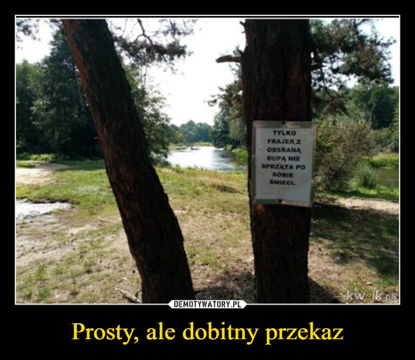 
    Prosty, ale dobitny przekaz