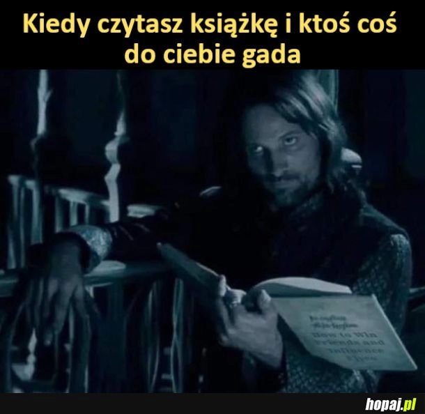 
    Kiedy czytasz książkę i ktoś do ciebie gada