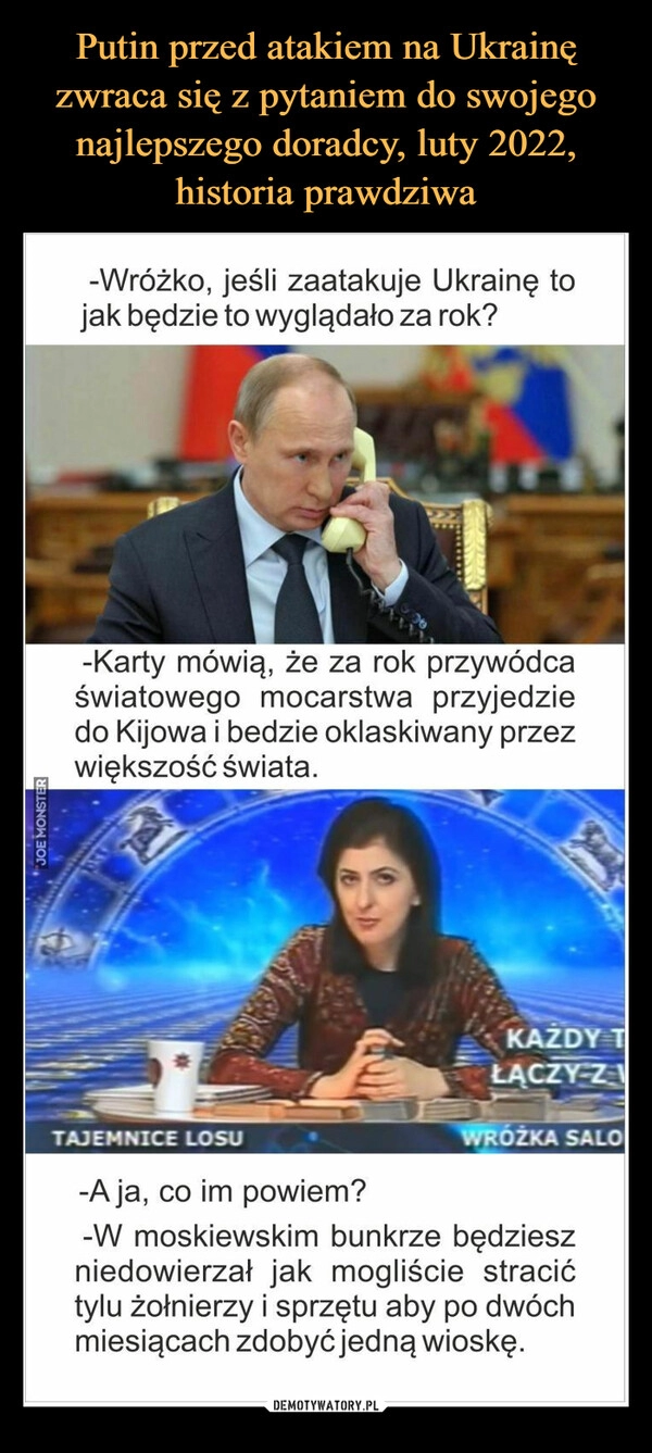 
    Putin przed atakiem na Ukrainę zwraca się z pytaniem do swojego najlepszego doradcy, luty 2022, historia prawdziwa