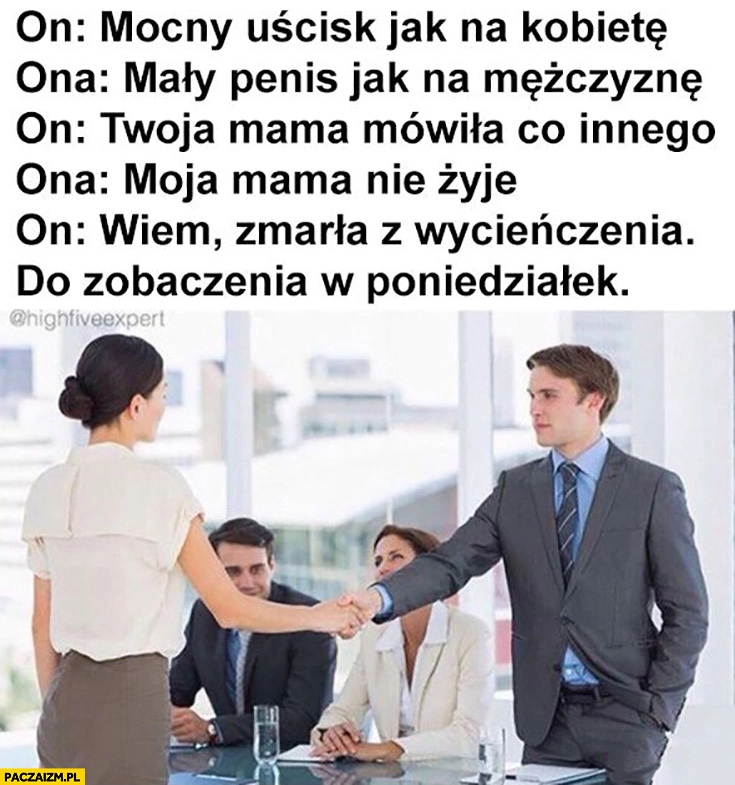 
    Rozmowa o pracę, on ona diss pocisk