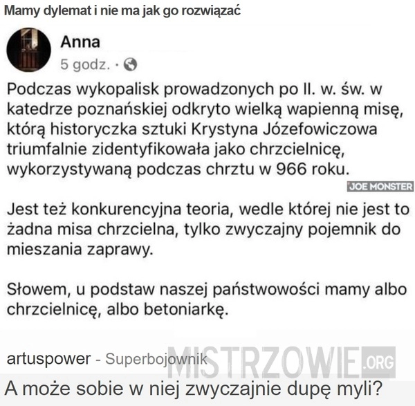 
    Mamy dylemat i nie ma jak go rozwiązać