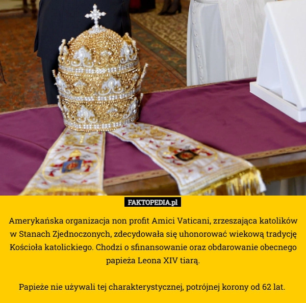 
    Amerykańska organizacja non profit Amici Vaticani, zrzeszająca katolików