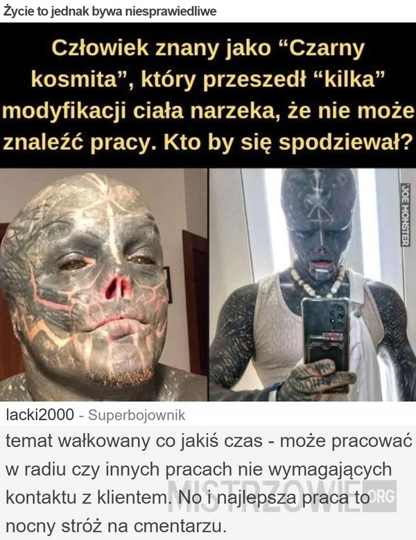 
    Życie to jednak bywa niesprawiedliwe