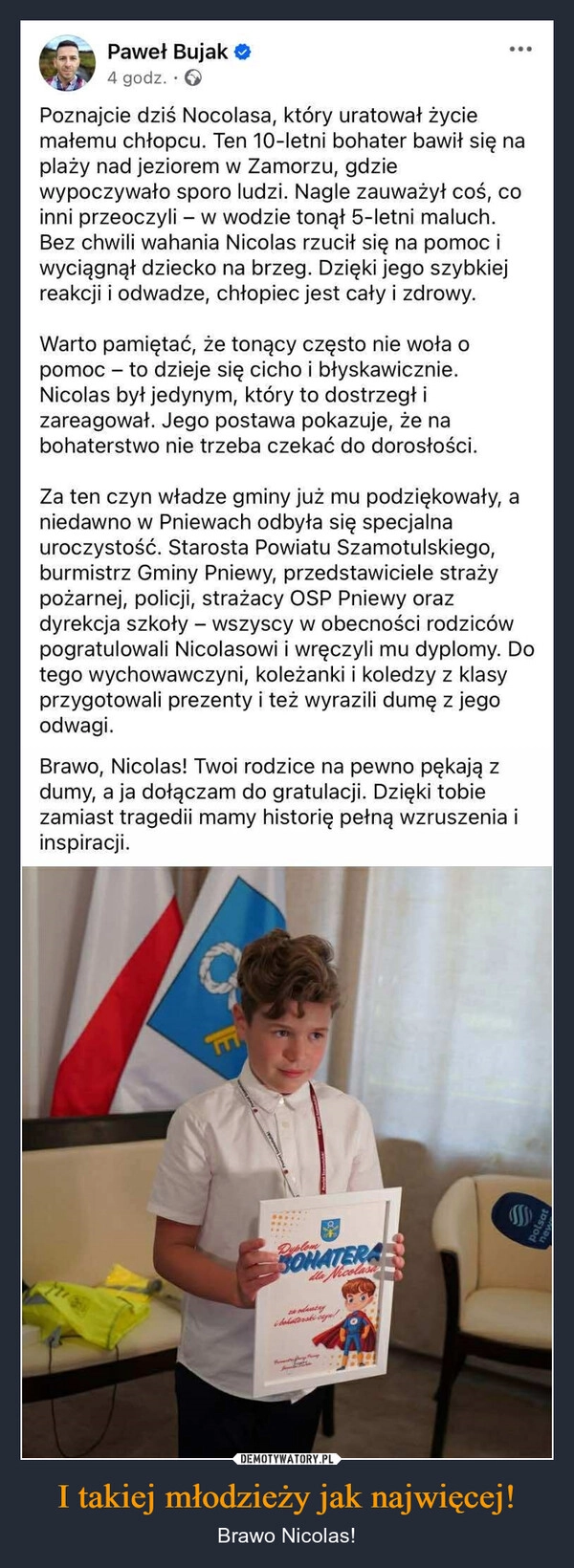 
    I takiej młodzieży jak najwięcej!