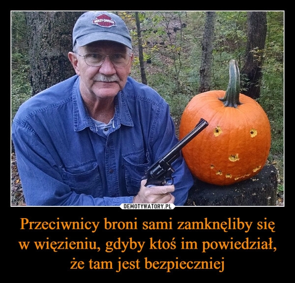 
    Przeciwnicy broni sami zamknęliby się w więzieniu, gdyby ktoś im powiedział, że tam jest bezpieczniej