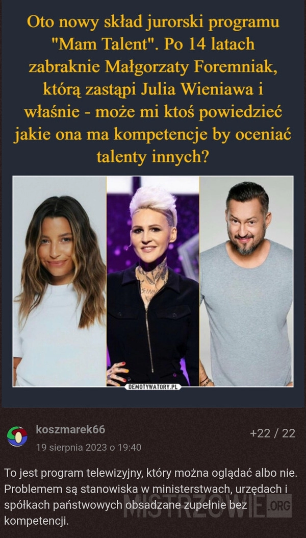 
    Nowy skład jurorski