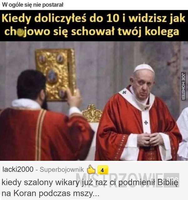 
    
			W ogóle się nie postarał					