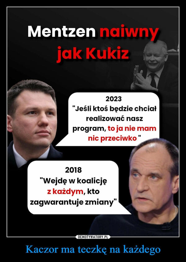 
    Kaczor ma teczkę na każdego