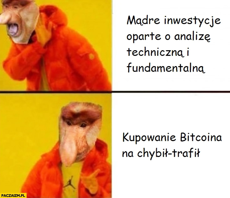 
    Mądre inwestycje oparte o analizę techniczna i fundamentalna vs kupowanie bitcoina na chybił-trafił typowy Polak nosacz