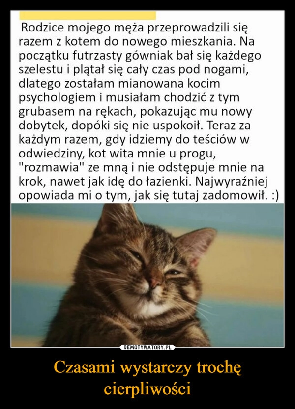 
    Czasami wystarczy trochę cierpliwości