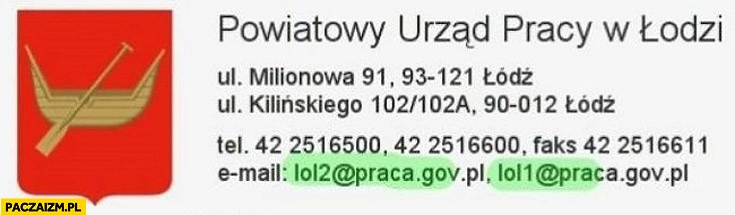 
    Powiatowy Urząd Pracy w Łodzi mail lol1 lol2