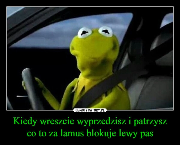 
    Kiedy wreszcie wyprzedzisz i patrzysz co to za lamus blokuje lewy pas