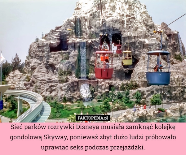 
    Sieć parków rozrywki Disneya musiała zamknąć kolejkę gondolową Skyway, ponieważ