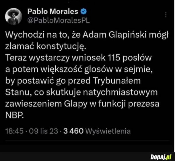 
    Jaszczomp moze odlecieć z NBP