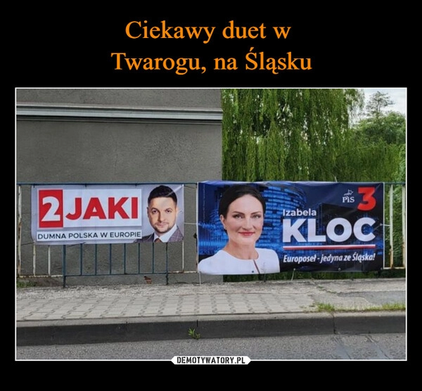 
    Ciekawy duet w 
Twarogu, na Śląsku